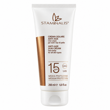 Crema Solare Anti-Age Viso e Corpo SPF 15 | Protezione Media e Anti-Age - 200 ml