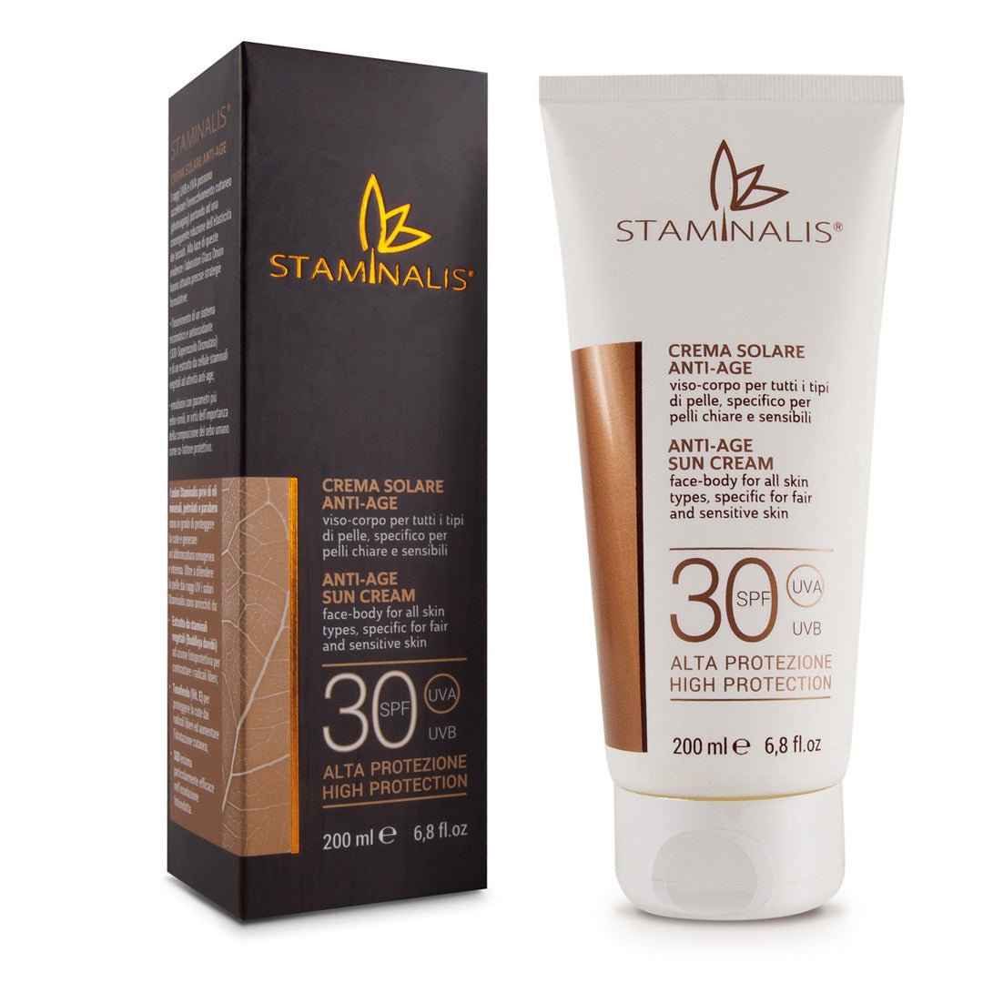 Protezione solare SPF 30 Staminalis per viso e corpo con effetto anti-età e nutriente