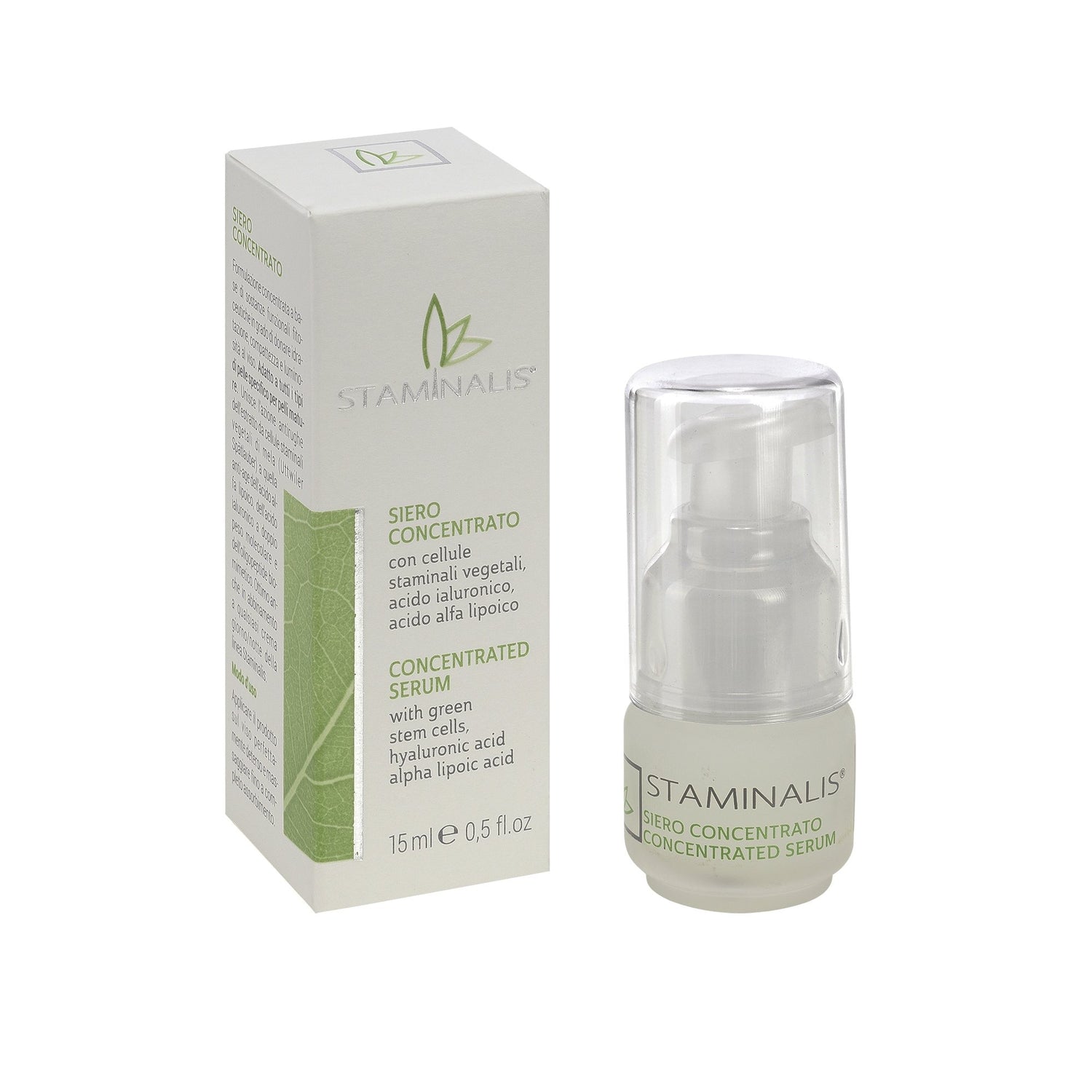 Siero Viso Staminalis Concentrato effetto immediato idratante e rigenerante